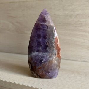 Amethyst and Fire Laced Agate Freeform Tower